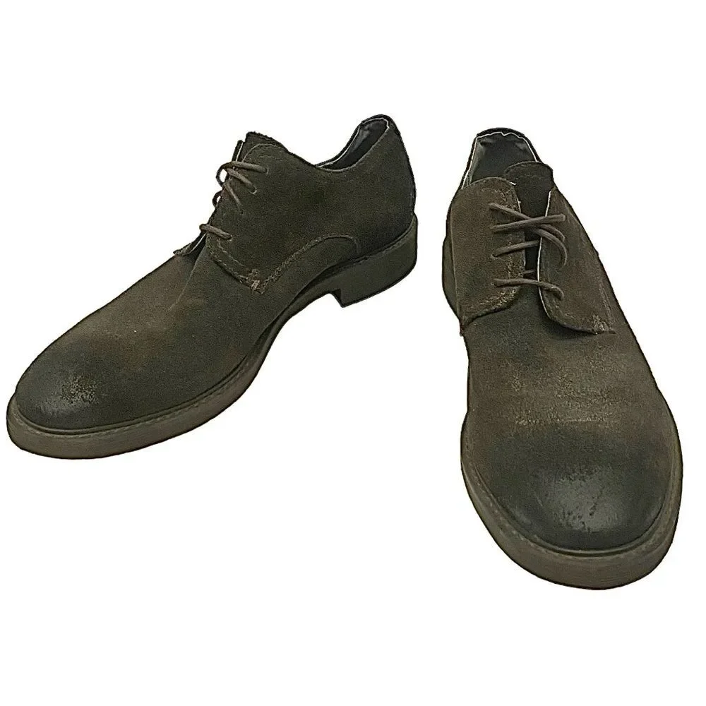 Joseph Abboud Men’s Oxford Dress Shoes Size 11 D Brown Distressed Suede Leather